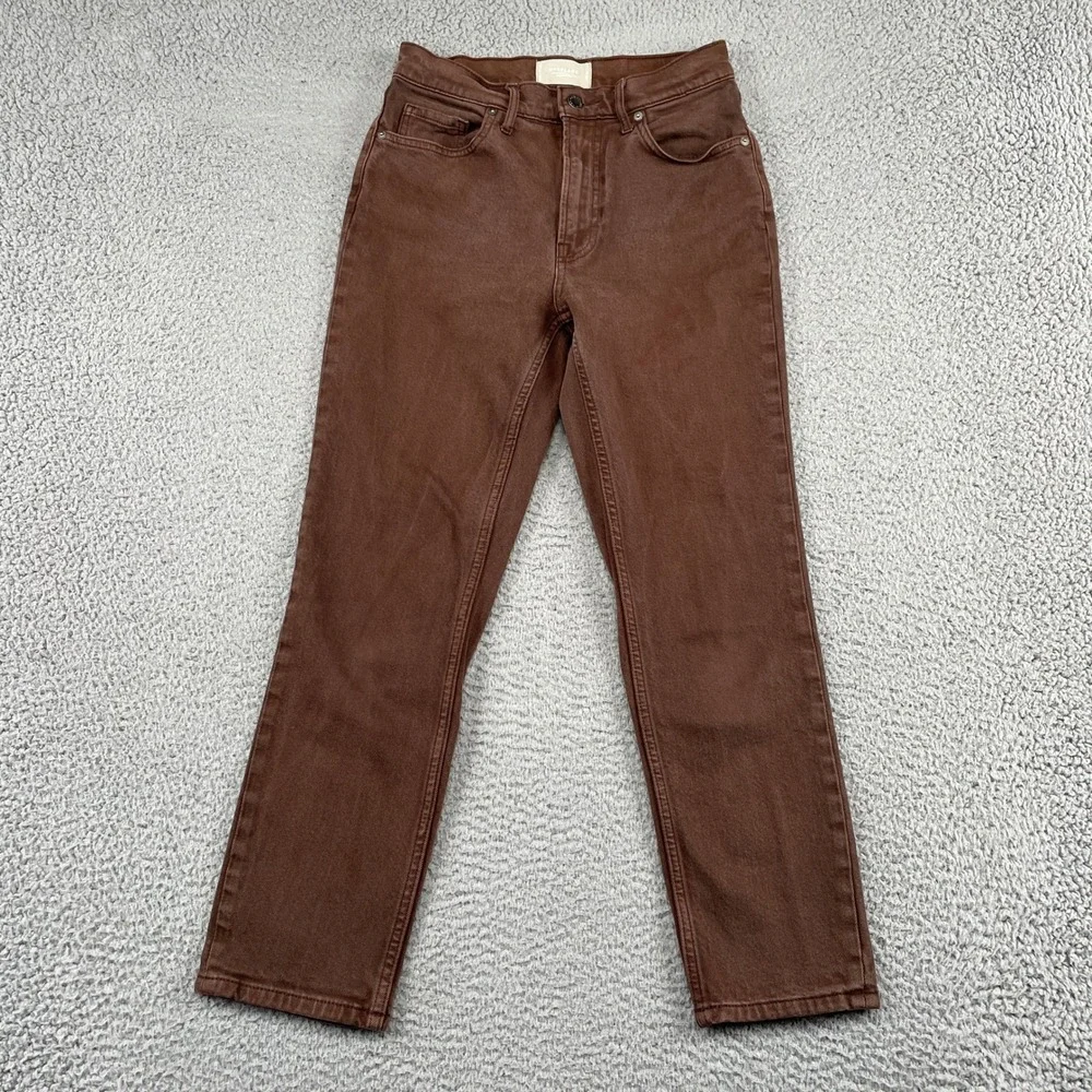 Everlane Jeans Womens 26 Brown The Original Cheeky Jean Crop Organic Cotton